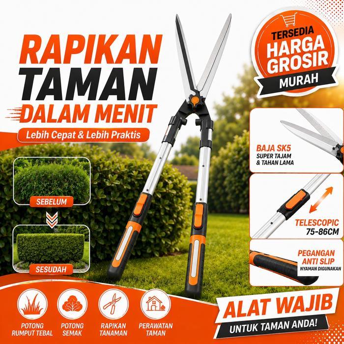 TK-08 Gunting Pemangkas Bahan Besi Gunting Ranting Pohon Dahan Ranting Telescopic