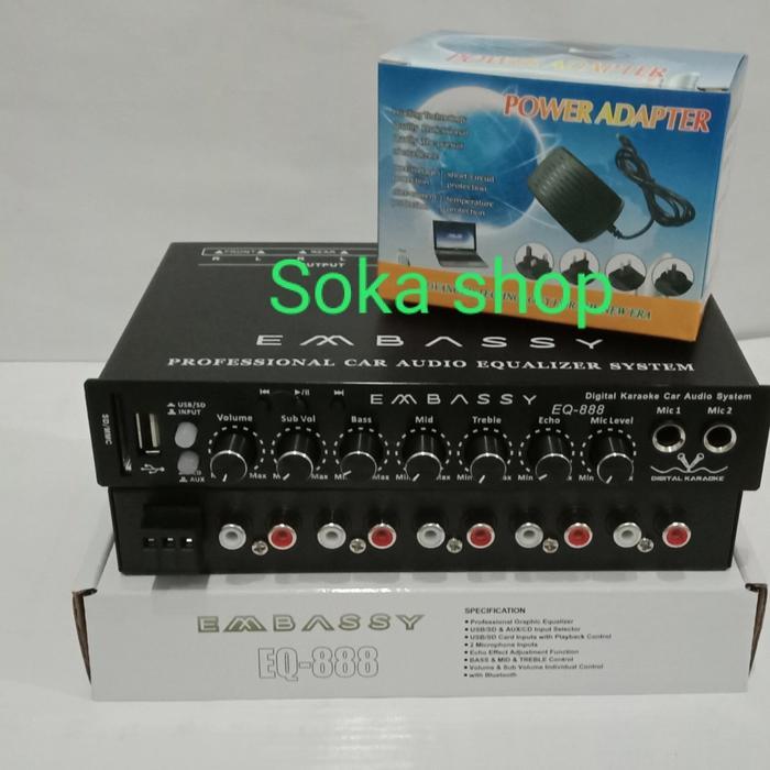 Parametrik Embassy Eq-888 Bluetooth Usb, Sd Embassy Eq-888 + Adaptor Diskon 80%