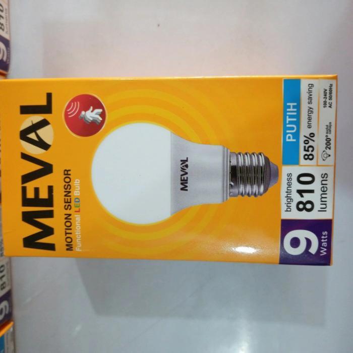Motion Sensor Meval 9 Watt/Lampu Led Sensor Gerak Meval 9 Watt