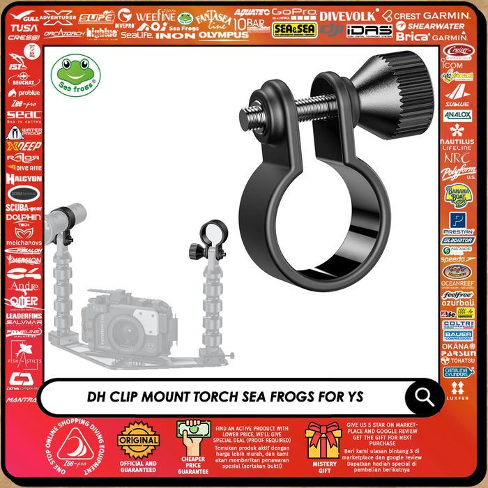 Clip Mount Holder Diving Torch Light Seafrogs For Ys Adaptor Universal Terbaru