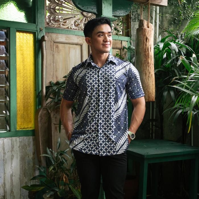 Kemeja Batik Lengan Pendek - Magani Nosweat - Parang Cakra - XS