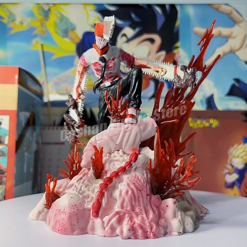 Gk Chainsaw Man Denji Pochita Statue Makima Figurine el Toys Collection Desktop Ornaments Demon