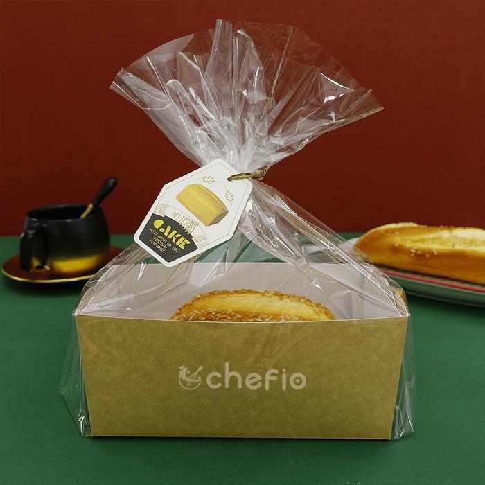 Premium Loyang Kertas Paper Kraft Set Chiffon Loaf Kemasan RotiBoluHampers Original
