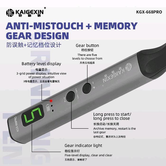 KGX 668PRO GRINDING PEN 7 DIFFERENT GRINDING