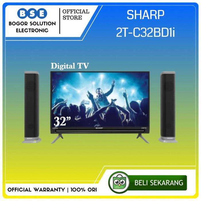 LED TV Sharp Speaker Tower 32 Inch 2T C32BD1i HD Digital TV Sharp 32"