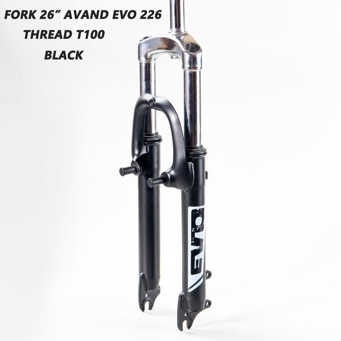Polygon Bicycle - Fork Suspensi Sepeda Mtb 26 Evo Oil Travel 100Mm Disc Brake Dan V Bake Suspension