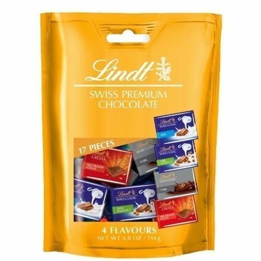 YUMMY Coklat LINDT Swiss Premium Chocolate Assorted Napolitains Bag asal Eropa