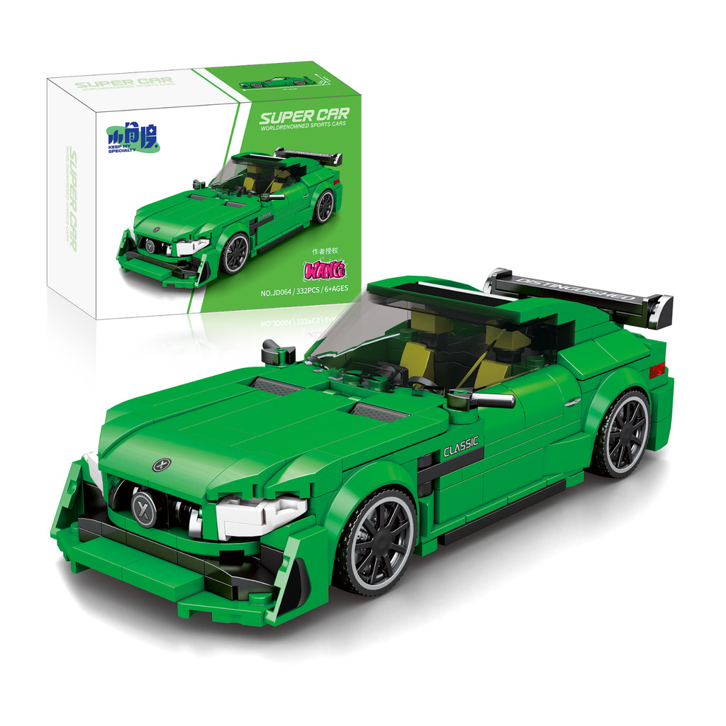 JD064 332PCS 8-GRID CAR BUILDING BLOCKS MODEL CREATIVE CONSTRUCTION TOY