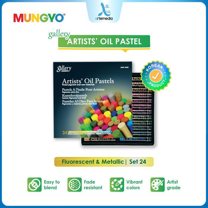 Mungyo Gallery Artists Oil Pastel Fluorescent & Metallic Set Crayon