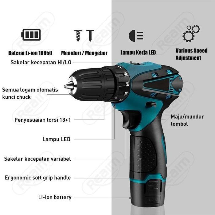 Nankai - New Mesin Bor Baterai Tangan 298V Bor Listrik Bor Cas Bor Mini Bor Portable Bor Portable