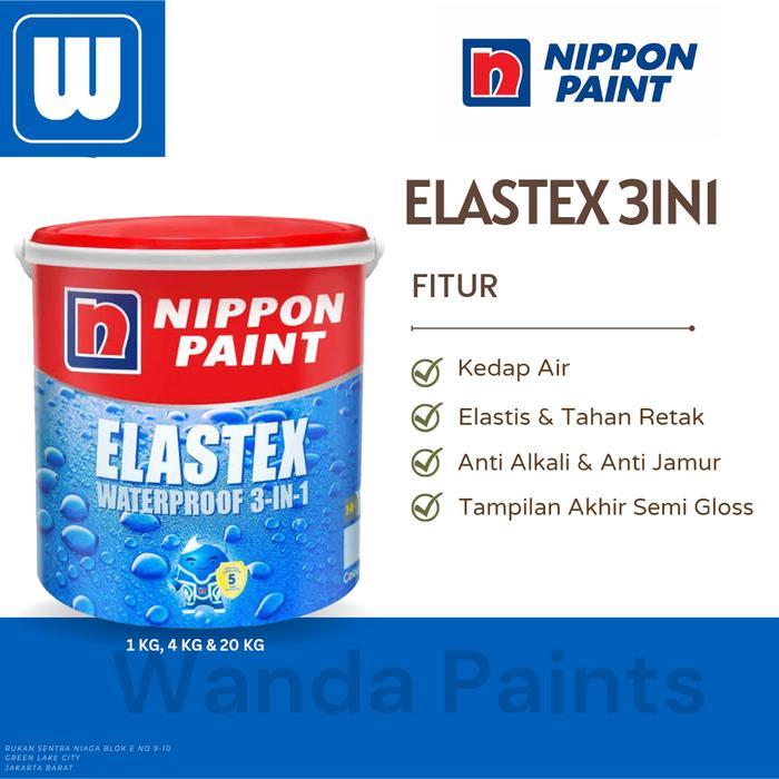 Cat Tembok Terbaik Cat Tembok Nippon Elastex Waterproofing (4 Kg) Galon Cat Tembok Tidak Mudah