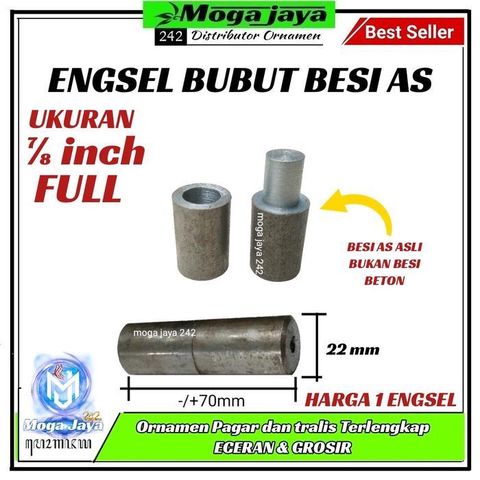 SALE!! engsel besi bubut bahan besi as 7/8 inch engsel pintu gerbang pintu lipat
