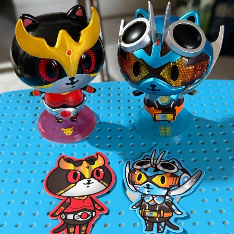 Ldcx Kamen Rider Artverse Baketan Vinyl Cat Kuuga Figure Blind Box Collectible Desktop Decoration
