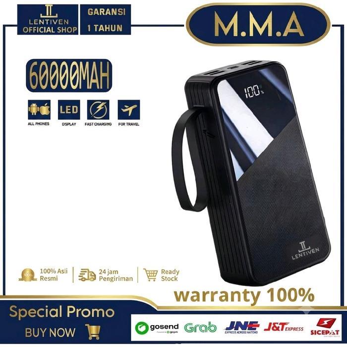 LENTIVEN POWERBANK 60000MAH FAST CHARGING 4 USB