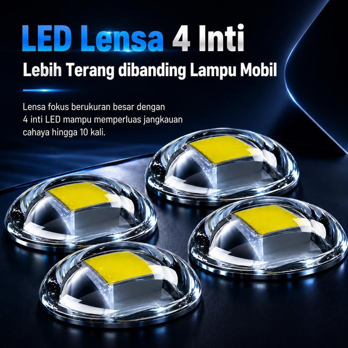 Terbaru Paket 2PcsLampu Pju Solar Tenaga Surya 1000W 1500W Outdoor Super Terang 270, Led Lensa Optik