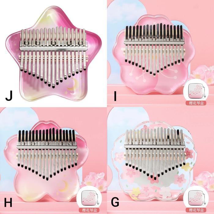 Alat Musik Kalimba 17 Keys Acrylic Bonus Tas / Kalimba17 Key Untuk Pe