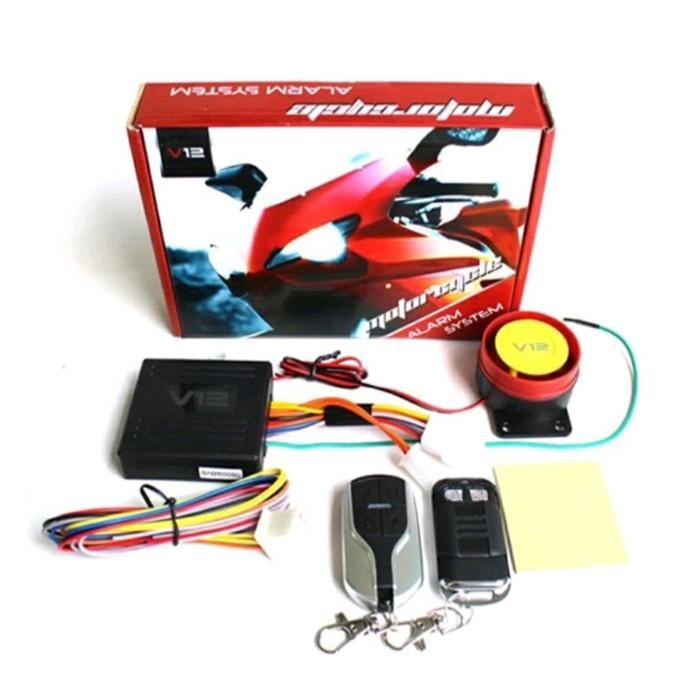 Promo Alarm Motor System V12 / Alarm Remote Motor / Alarm Kunci Motor V12 Original