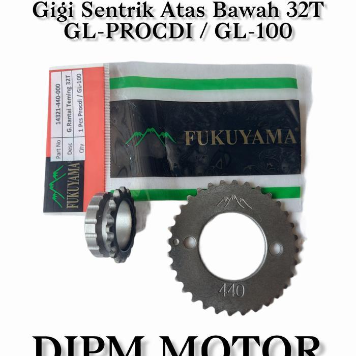 Timing Gigi Sentrik Set Atas Bawah Gl100 Glpro Cdi Cb100 Gl Fukuyama