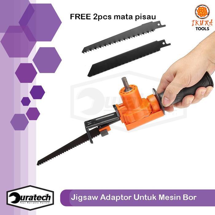 COCHONS Gergaji mini reciprocating jigsaw adapter / Adaptor bor reciprocating jig saw konverter