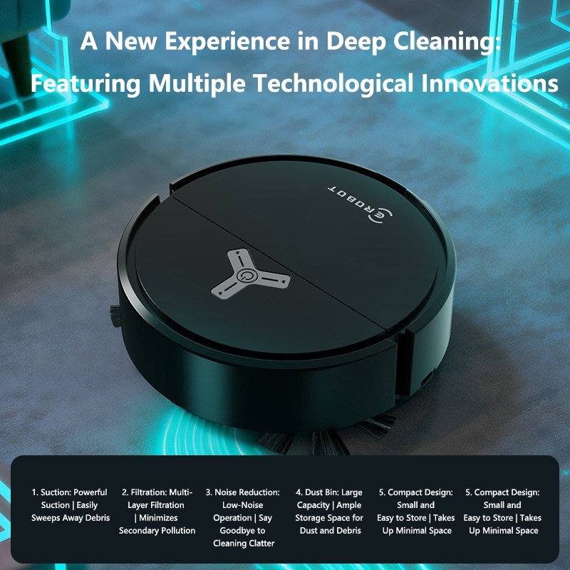 3 in 1 Smart Sweeping Robot Aspirateur Staubsauger Robot Vacuum Cleaner 4000Pa Carpet Hard Floor