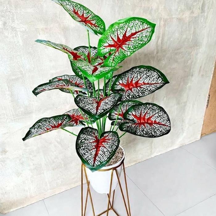 COD / KELADI MERAH ARTIFICIAL JUMBO Latex Pot Tanaman