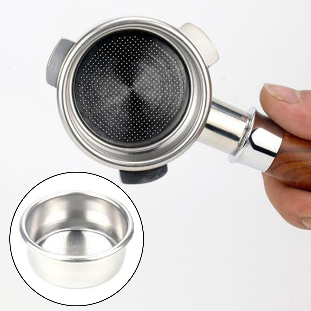 1pc Double 2 Cup Filter Basket For Breville 54mm Portafilter Coffee Machine Powder Tank Filtration R