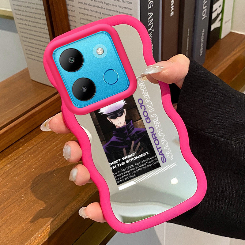 Casing Untuk Infinix Smart 7 Case Casing Pola Anime Pria Kesing HP Kasing Macaron Mirror Cesing Sili