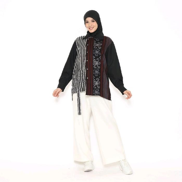 Saiara Alula Kemeja Batik Kombinasi Katun Yoyobo
