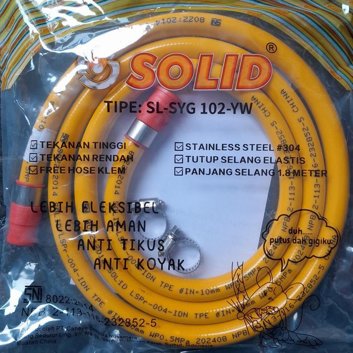 selang gas fleksibel premium solid anti tikus lapis baja 1,8 meter