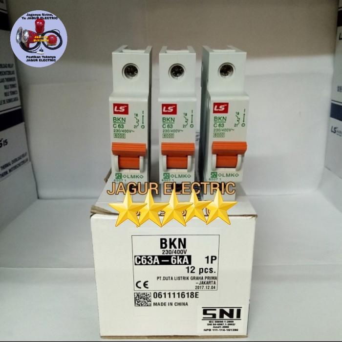 MCB 63A-1P/BKN C63A-6KA-1P MCB 63 Ampere -1P LS Original