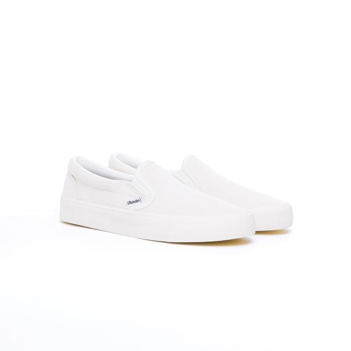 Sepatu Thunderbear - Slip On Voltaire Offwhite Canvas Flat Shoes Pria Sneakers Kasual