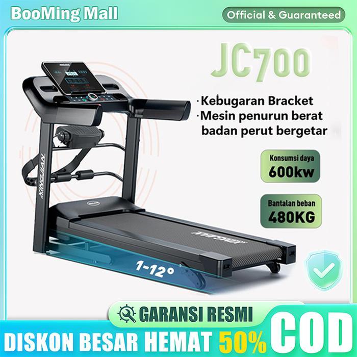 Treadmill Elektrik Jc-700 4Hp 1-12.8Km/H Treadmill Portable Treadmill Electric Low Watt Treadmill