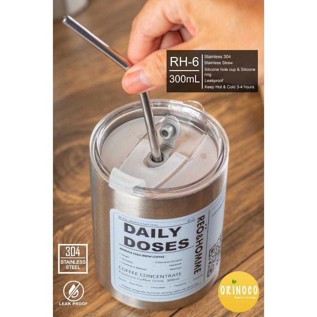 magg- Orinoco Gelas Mug Stainless Coffee Rh-6 Withstraw Stainless Leakproof