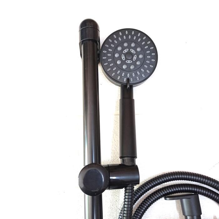 Toto Indo - Shower Tiang Stainless Hitam/Shower Set Mandi