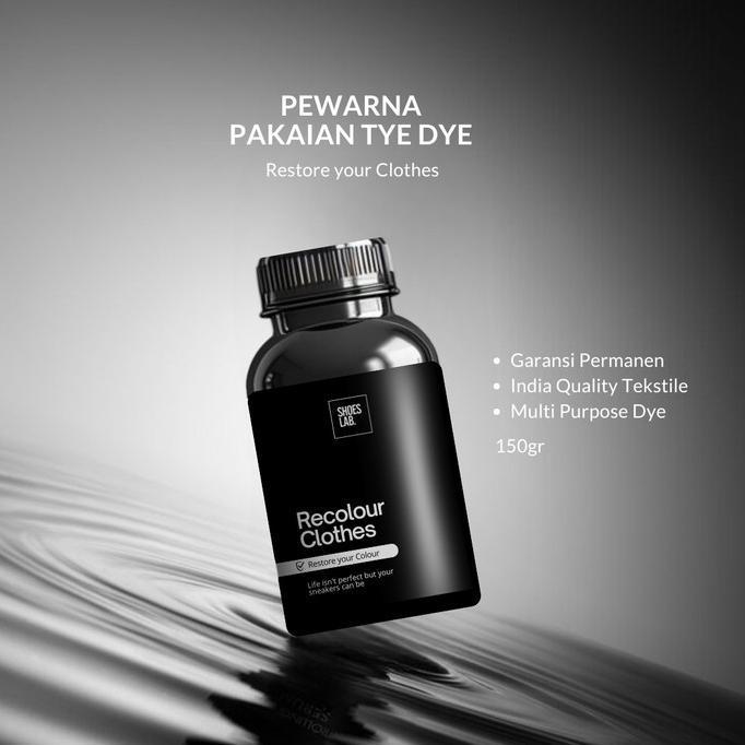 SHOESLAB - Pewarna Pakaian Wantex 150gr Permanen Hitam Kain Cotton, Chino, Denim, Hoodie