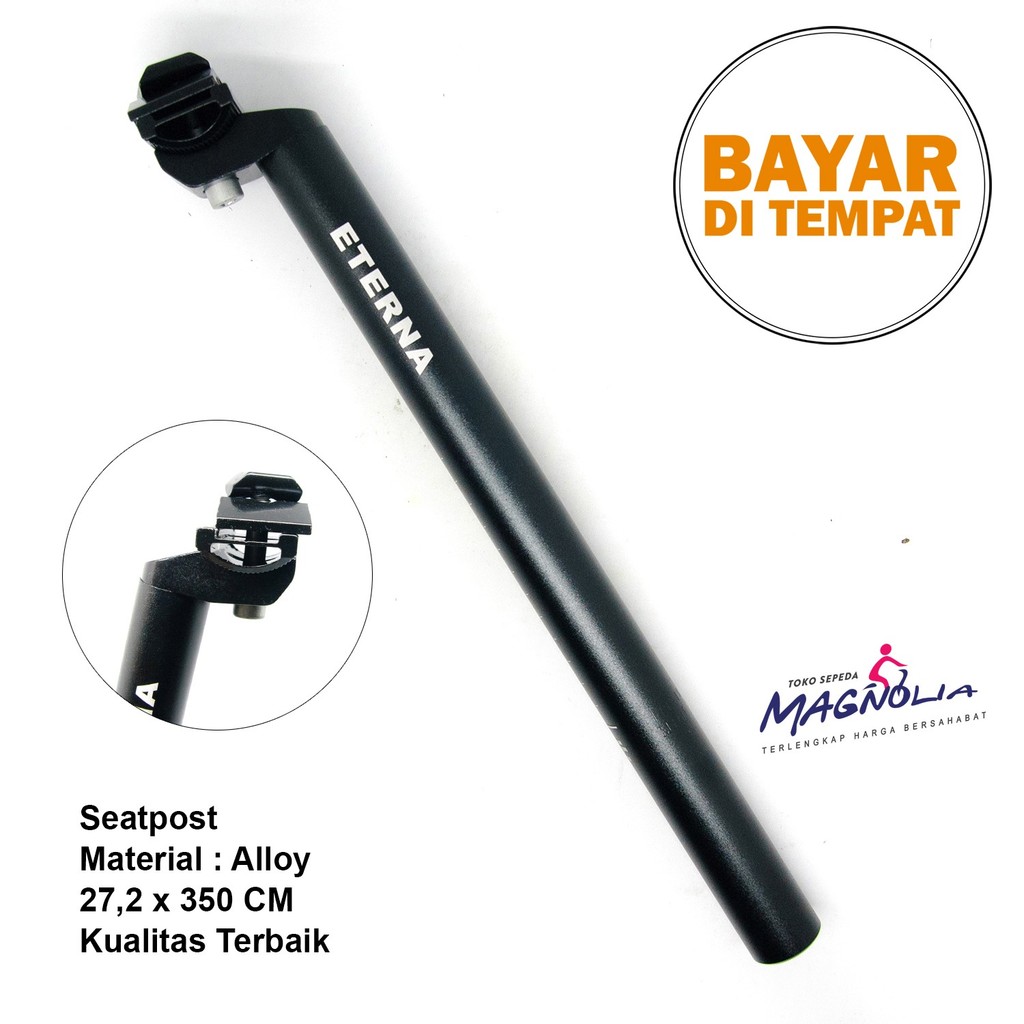 Seatpost 27.2 MM Alloy Tiang Sadel Jok Sepeda MTB Lipat CTB Gunung Panjang 35 CM Merk Eterna Kompone