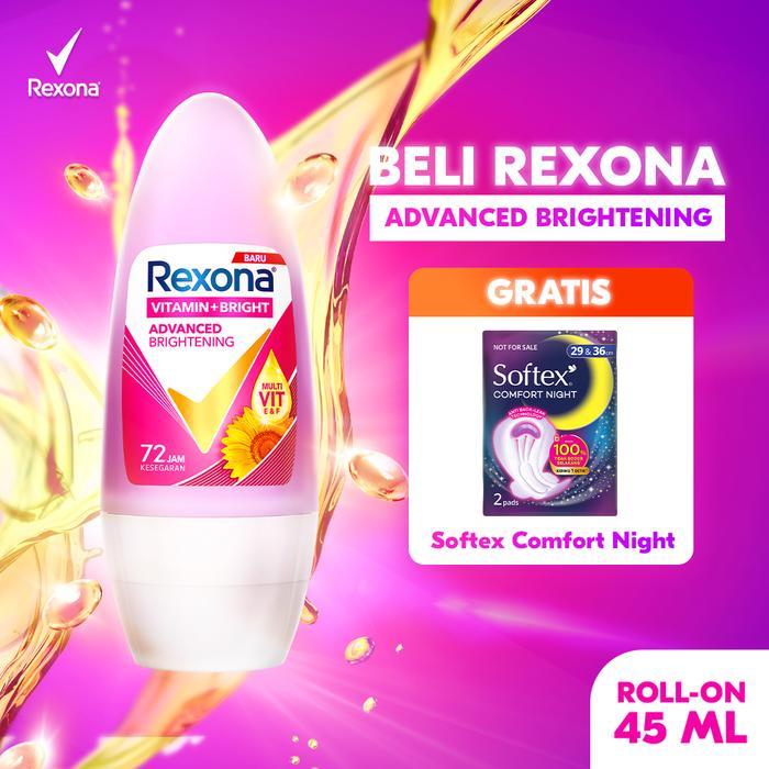 i0cc- [Free Softex Comfort Night] Buy 1 Rexona Women Advanced Brightening 45Ml