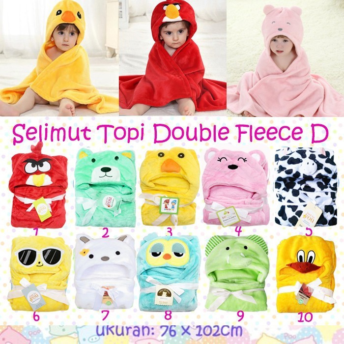 SELIMUT BAYI LEMBUT-SELIMUT BAYI TOPI/SELIMUT SUPER LEMBUT