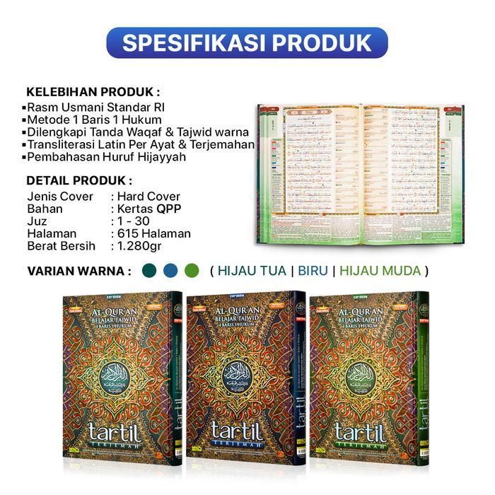 Sedia Al quran Besar Ukuran A4 Terjemah Tajwid Al Quranulkarim Alquran Mudah Tartil Quran Tartil