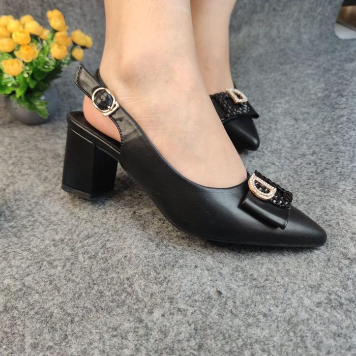 Laris [Bisa Cod] Sofiya Ori 8007 3 Sepatu Slinkblack Heels Wanita Import Impor / Hak Tahu Tinggi