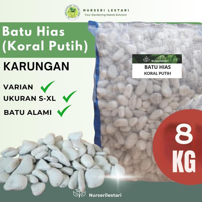 TamanHijau- Batu Koral Putih / Batu Alam Hias Taman Karungan