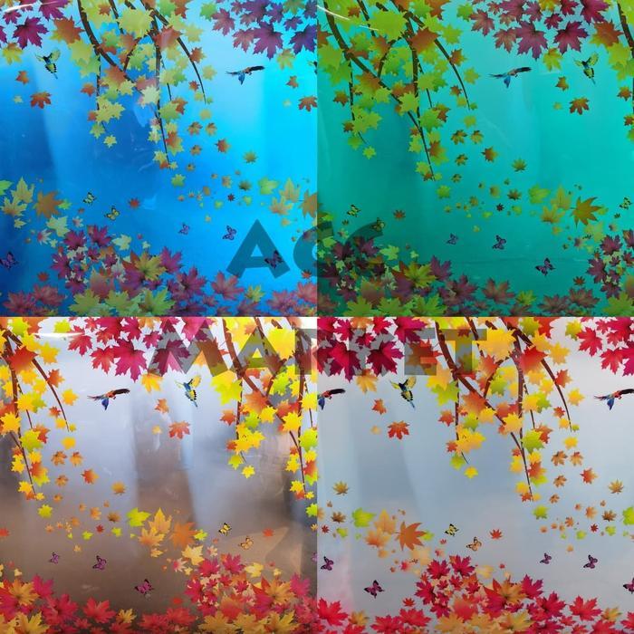 TamanHijau- Fiber Penutup Pagar Plastik Meteran Motif Maple