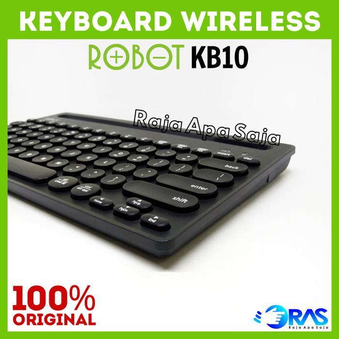 Keyboard Wireless Bluetooth Robot Kb10 - Keybord Wireles Tanpa Kabel