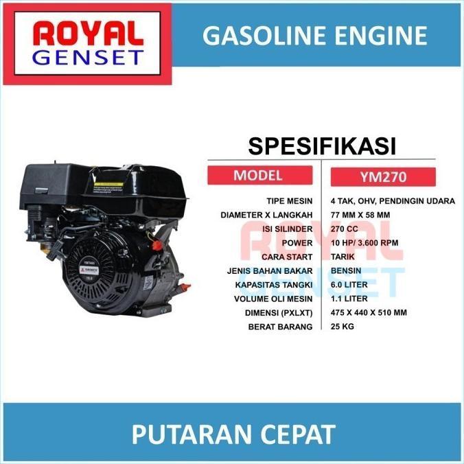 Mesin Penggerak Bensin Gx270 Gx390 Yamamoto Black - YM270