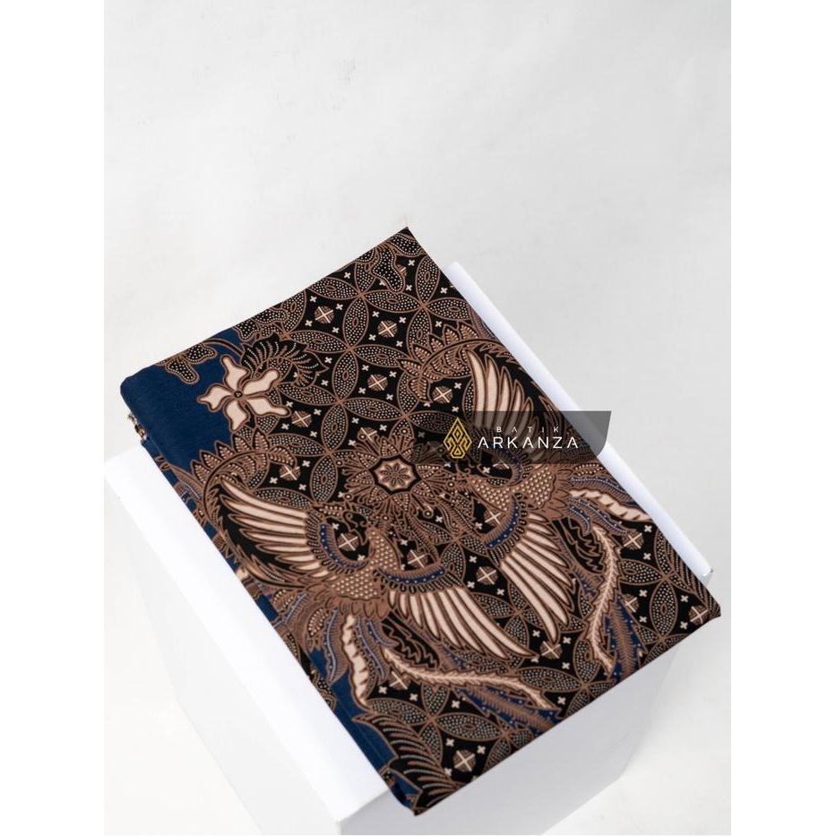 Kain Batik Arkanza Nareswara Navy Premium 2,4m - Best Seller, Wajib Koleksi, untuk Berbagai Busana,