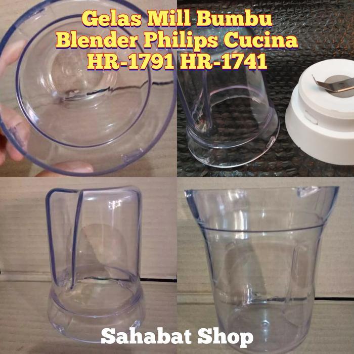 COD GELAS MILL BUMBU BLENDER PHILIPS CUCINA HR 1791 1741 ORIGINAL