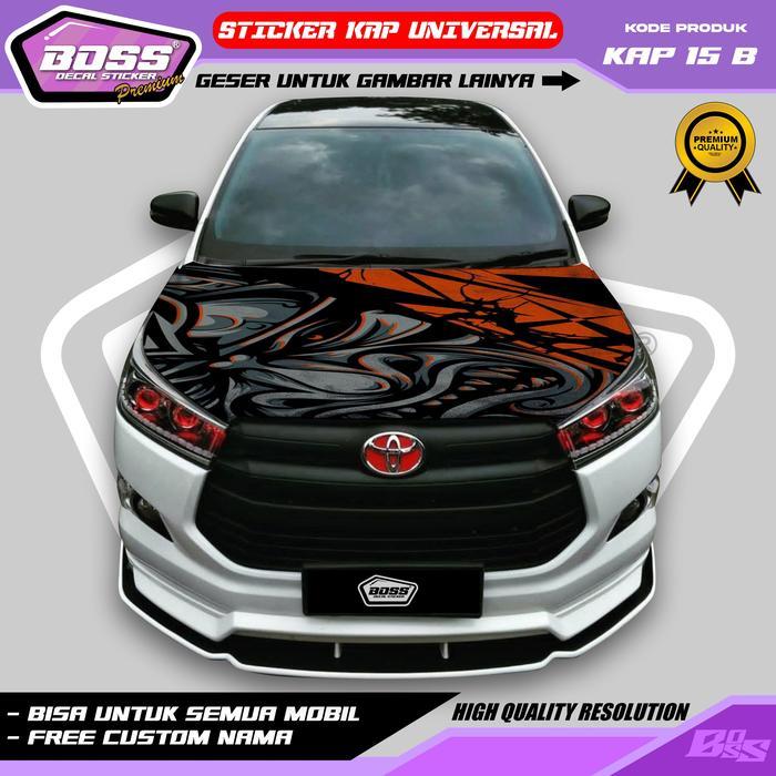 Kap 15 - Stiker Kap Universal Mobil Avanza Xenia Pajero Fortuner Sigra Innova Full Laminasi Free