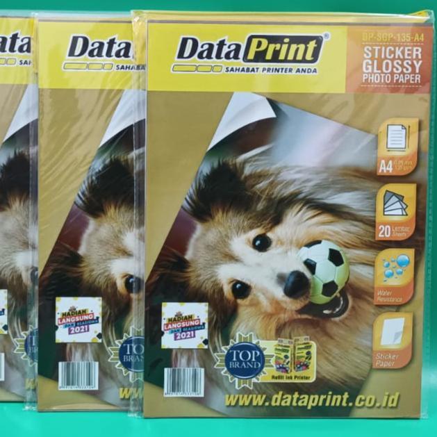 PAPER DATA PRINT STICKER GLOSSY / KERTAS FOTO DATA PRINT STICKER