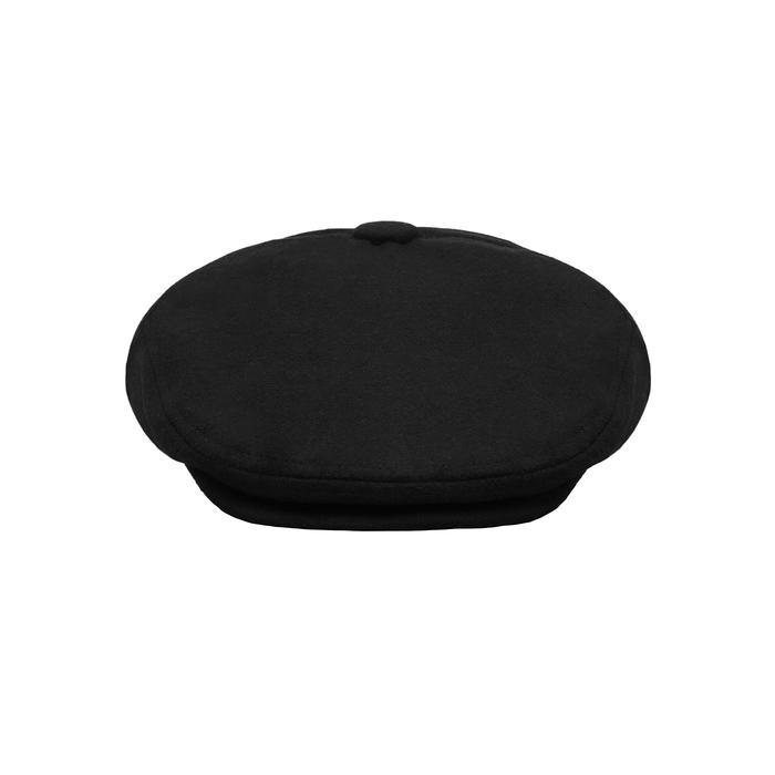 Miracle Mates - Britten Black Flat Cap Topi Vintage Topi Baret Topi Pelukis Flat Cap HItam