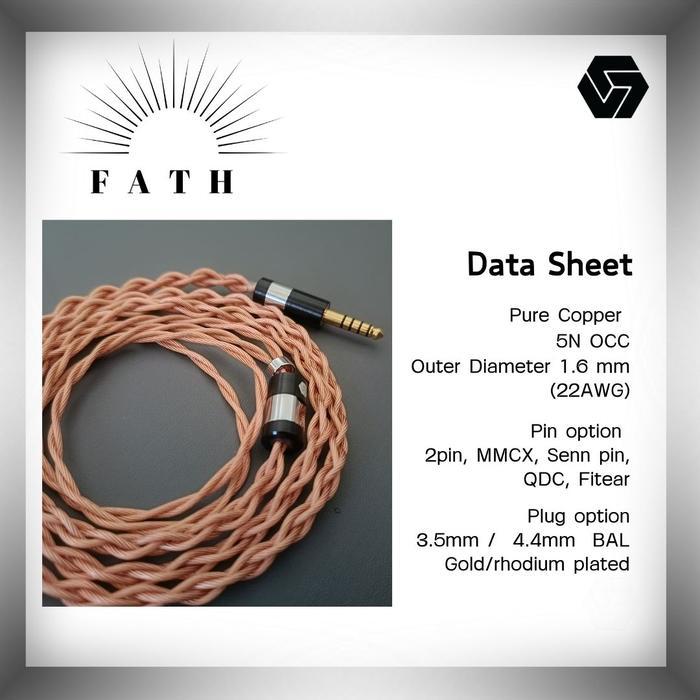 VJC FATH custom cable copper 4 strand Braid for IEM